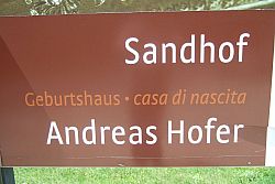 Sandhof, Geburtshaus Andreas Hofer