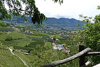 Blick auf Dorf Tirol und Meran