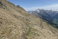 Blick zurück Richtung Flecknerhütte